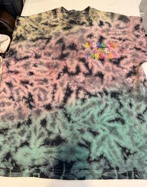 Assholes Live Forever Multicolored Tie-Dye Graphic T-Shirt